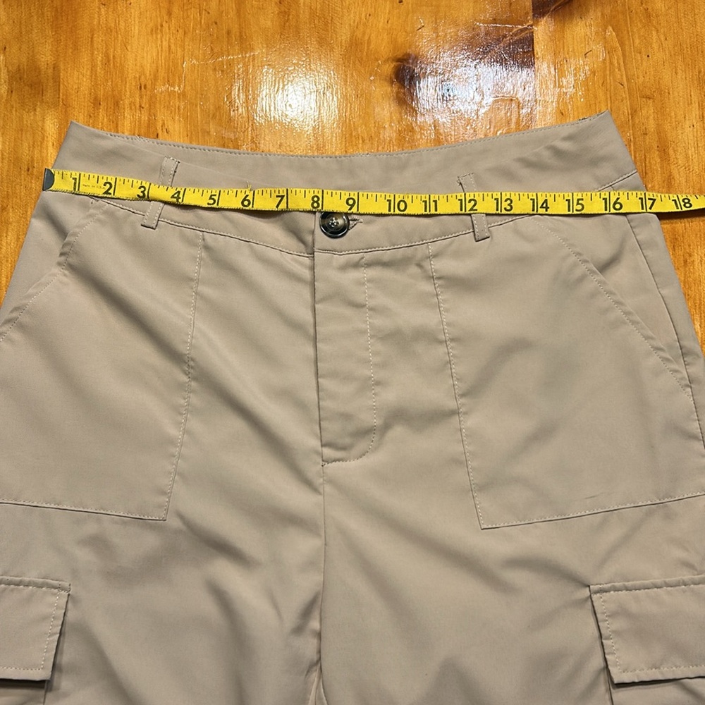 SHEIN EZwear Khaki High Waisted Cargo Pocket Jogger Pants Women’s Size Large - Picture 7 of 11